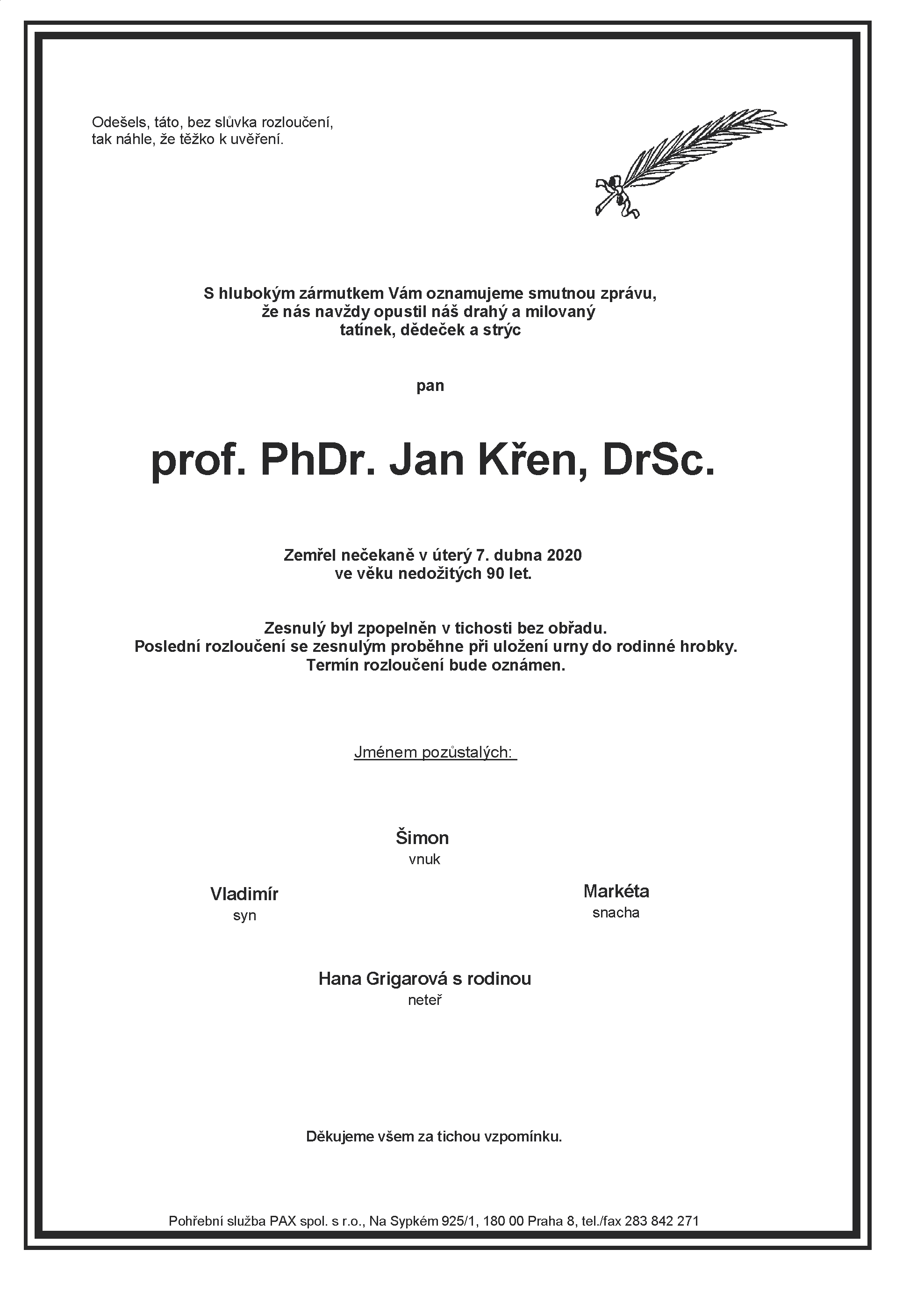 Parte_ prof. PhDr. Jan Křen, DrSc.